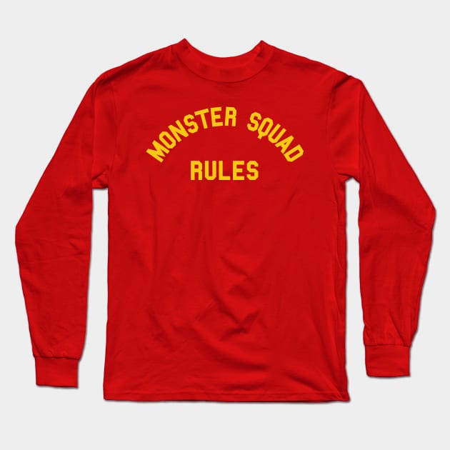 Monster Squad Rules Long Sleeve T-Shirt by S and J's Essentials